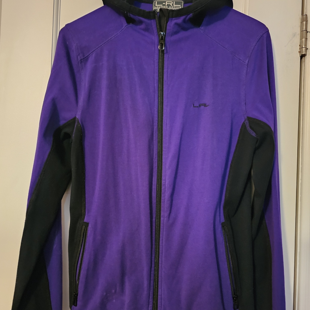 Ralph Lauren Active Purple and Black Hoodie